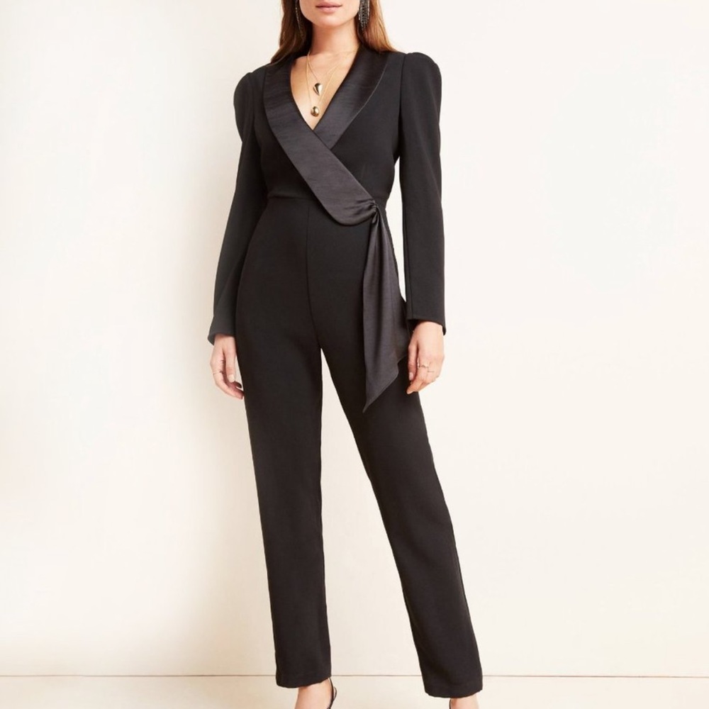 NWT Anthropologie Tesorina Tuxedo Black Jumpsuit